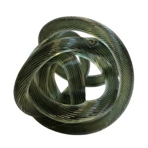 Murano glass knot,  mid-20th century, Paper Weight Art Decor 1970s Green